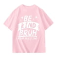 thumbnail image 1 of XEGLSBU Shirts for Girls Graphic Tee Short Sleeve T Shirt Casual Summer Top for Kids z260820-Light Pink-2 Size 13-14 Years, 1 of 4
