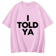 thumbnail image 1 of XEGLSBU Shirts for Women V Neck Cotton Women's Solid Round Neck Fun English Letter Printed Short Sleeved T Shirt Top 69594 Pink Size L, 1 of 4