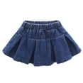 thumbnail image 1 of XEGLSBU Skirts for Girls 9-10 Little Girl's Denim Skirts Mini Flared Pleated Toddler Jean Skorts with Shorts Underneath Girls Skirts with Shorts Underneath 2-Blue Size 5-6 Years, 1 of 7