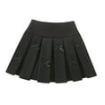 thumbnail image 1 of XEGLSBU Skirts for Girls Size 10-12 Girls' Pleated Plaid Mini Skirt Girl Skirts Skorts Outfits with Bowknot Girls Skirts Size 6X Black-B Size 4-5 Years, 1 of 8