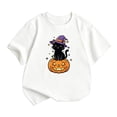thumbnail image 1 of XEGLSBU T Shirts for Boys and Girls Festival Halloween Printed Tops for Kids Short Sleeve Casual Comfortable Shirt White Size 10-11 Years, 1 of 5