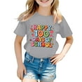 thumbnail image 1 of XEGLSBU T Shirts for Girls 10-12 Cropped Kid Girls and Boys Round Neck Short Sleeve Tee Summer Casual T Shirt Grey Size 3-4 Years, 1 of 4