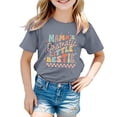 thumbnail image 1 of XEGLSBU T-Shirts for Girls 14-16 Girls Taste Printing Fashion Round Collar Loose Hugh Leisure T Shirt with Short Sleeves Grey Size 6-7 Years, 1 of 4
