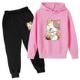 thumbnail image 1 of XEGLSBU Toddler Girl Fall Outfits 2T Girls Casual Outfits 2 Piece Printed Hoodie with Soft Pants Playful and Bottoms Comfy Daily Wear for Toddler Girls Fall Outfits Size 12 Pink Size 3-4 Years, 1 of 2