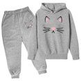 thumbnail image 1 of XEGLSBU Toddler Girl Outfits 4T Overnight Girls Casual Outfits 2 Pcs Print Hoodie with Soft Pants Playful and Bottoms Comfy Daily Wear for Toddler Grey Size 13-14 Years, 1 of 2