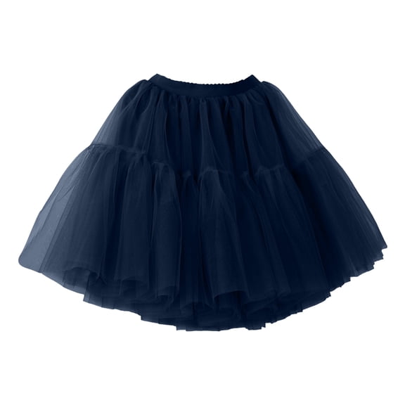 XEGLSBU Womens Skirts with Pockets Midi Length Women Mesh Half Skirt with Top and Bottom Patchwork Style Puffy Tutu Skirt Navy One Size