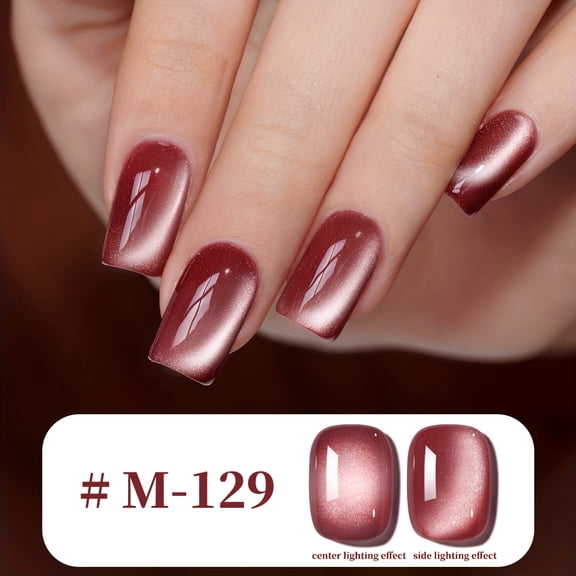 XEIJAYI 15ml Holographic Magnetic Cat Eye Gel Polish - Reflective Shimmer Nail Art With Alcohol-Free/LED Soak-Off Gel For Salon & DIY, Japanese-Korean Style Nail Designs, Nail Care, DIY Nail Design