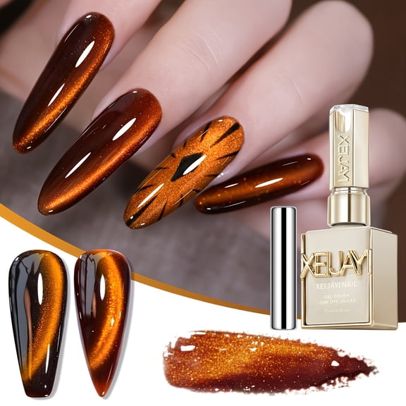 XEIJAYI 15ml Holographic Magnetic Cat Eye Gel Polish - Reflective Shimmer Nail Art With Alcohol-Free/LED Soak-Off Gel For Salon & DIY, Japanese-Korean Style Nail Designs, Nail Care, DIY Nail Design