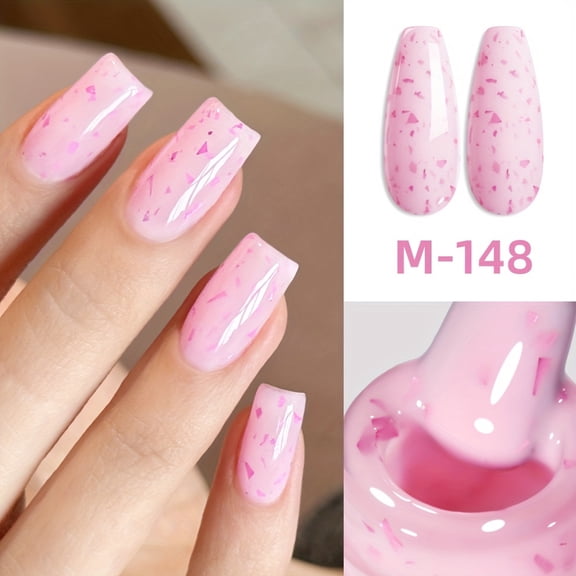 XEIJAYI 15ml  Pastel Glitter Nail Designs- Bright Nail Art With Alcohol-Free/LED Soak-Off Gel For Salon & DIY, Japanese-Korean Style Nail Designs, Nail Care, DIY Nail Design,