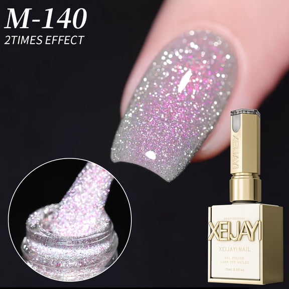 XEIJAYI 15ml Pastel Glitter Nail Designs- Bright Nail Art With Alcohol-Free/LED Soak-Off Gel For Salon & DIY, Japanese-Korean Style Nail Designs, Nail Care, DIY Nail Design,