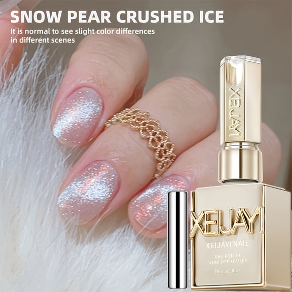 XEIJAYI 15ml Pastel Glitter Nail Designs- Bright Nail Art With Alcohol-Free/LED Soak-Off Gel For Salon & DIY, Japanese-Korean Style Nail Designs, Nail Care, DIY Nail Design,