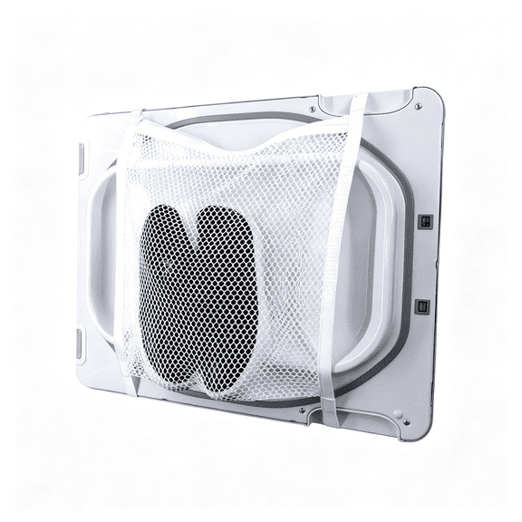 XENAKY Sneaker Dryer Bag,15.5" X 15.5",White|Dryer Door Shoe Net,Elastic Straps,Sneaker Laundry Bag for Shoes,Durable Shoe Dryer Bag