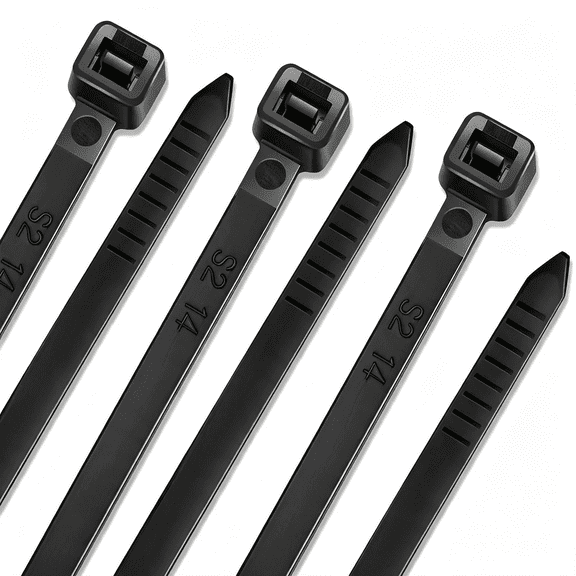 XENAKY Ul Listed Heavy Duty Cable Zip Ties 6 Inch, 500Pcs Industrial Nylon Durable Self-Locking Wire Tie Wraps with 40 Lbs Tensile Strength, Uv &Amp; Heat Resistant - Black