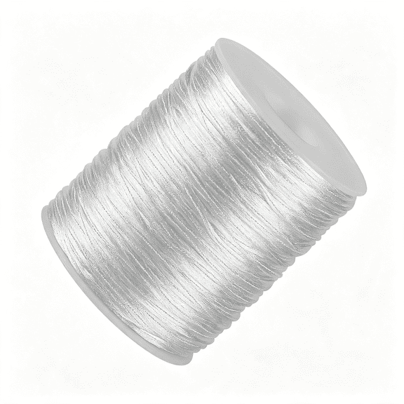 XENAKY White Nylon String Cord - 1 Mm 100 Yards Braided Ornament String, Nylon Twine Thread for Bracelet Making, Necklace Jewelry Thread Clay Bead Cord for Crafts Bracelets, Macrame Beading