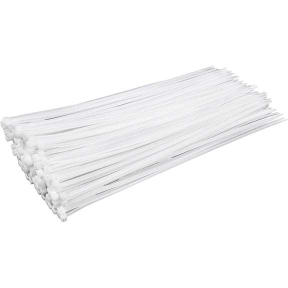 XENAKY White Zip Ties 14 Inch (100 Pack), Clear, 50 Lb, Uv Resistant Cable Ties for Outdoor Use, Versatile Zip Ties 14 Inch