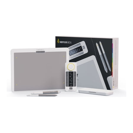 XENCELABS Drawing Tablet Medium, Computer Graphic Tablets with 40 Customizable Quick Keys, 12" Ultrathin Pen Tablet with 2 Battery-Free Stylus, 8192 Levels Pressure for Win/ Mac/ Linux, Nebula White