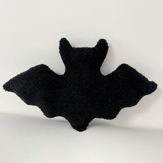 Full Moon Bat Hooked Pillow  Hooked Halloween Pillows