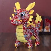 XEOVHV 2024 Lunar New Year Decorations, Dragon Plush Toys Chinese Dragon Stuffed Animal Decor Year of The Dragon Gifts, Chinese New Year Dragon New Year Gifts for Kids 2024 New Years Decor