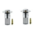 thumbnail image 1 of XEOVHV 2Pcs Bathroom Sink Stopper Hair Catcher, Pop Up Sink Drain Filter with Removable Stainless Steel Filter Basket Hair Catcher, for US Bathroom Sink Stopper Replacement, Bathroom Sink Drain Strain, 1 of 9