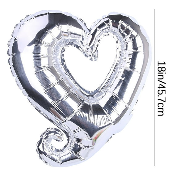 XEOVHV 4pc 18 inch Heart Balloon Hollow- Heart Shaped Balloon, Large Heart Decorations Red Balloon, Love Valentine Foil Balloon, Big Foil Heart Birthday Party, Wedding Decoration Engagement
