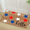 thumbnail image 1 of XEOVHV 4th July Coir Door Mats Outdoor, Home Front Patriotic Welcome Mats Rugs Bedroom Corridor Entrance Patio Independence Day Decoration 15.7 x 23.6 Inches, 1 of 8
