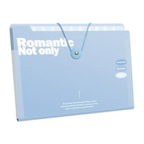 XEOVHV 5 Pocket Expanding File Folder Accordian File Organizer, A4 Letter Size Paper Document Receipt Holder for School Office Supplies, Blue