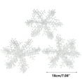 thumbnail image 1 of XEOVHV 6 Pcs Glitter Snowflake Ornaments, Various Size Plastic Winter Snowflakes Ornaments Christmas Tree Decorations with Silver Rope for Winter Wonderland Christmas Tree Window Door Accessories (18c, 1 of 9