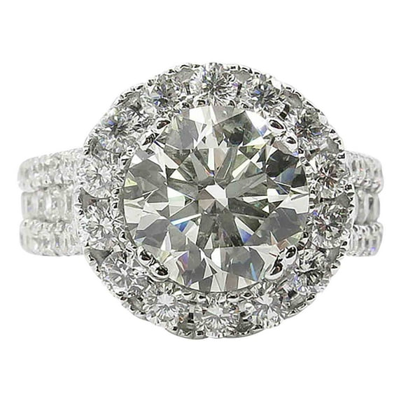 XEOVHV 925 Sterling Silver Micro Inlaid Diamond Ring,Women's Micro Inlaid Diamond Ring,Hand Decoration,Wedding or Engagement Diamond Ring for Women(US SIZES 6-10)