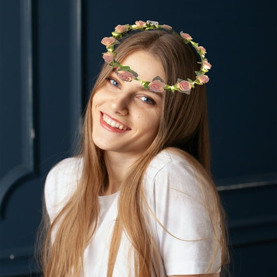 XEOVHV Assorted Colored Flower Crown Wreath Headband Garland Headbands for Wedding Festival Party Vacation Photography Props