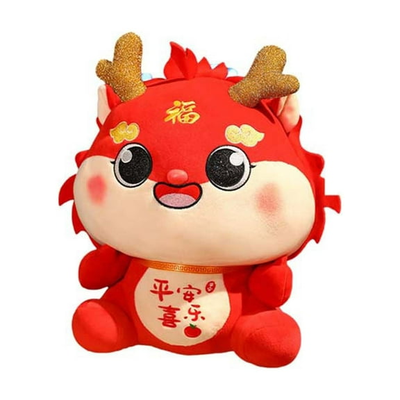 XEOVHV Chinese New Year 2024 Dragon Plush Lovely Doll, Lunar New Year Zodiac Stuffed Animals Lovely Dragon Boy Toy for Spring Festival for Home Decoration, Year of The Dragon 2024 Ideal Gifts