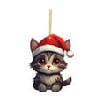 thumbnail image 1 of XEOVHV Christmas Cat Hanging Ornament,Acrylic Cartoon Cat Decorative Ornament Funnys Xmas Tree Cat Pendant for Christmas Tree Decorations Car Backpacks Cat Lovers Home Decor Gifts, 1 of 7