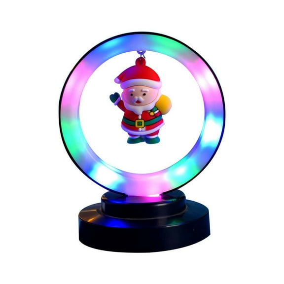 XEOVHV Christmas Lights Decorations,Fairy Curtain Lights with Santa Claus Toys LED String Lights for Wedding Party Bedroom Decor,Rainbow-Colored