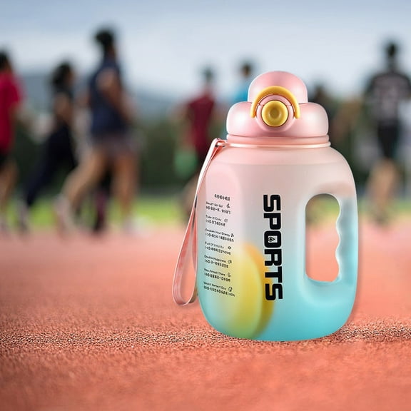 XEOVHV Clearance 2.5L Half Gallon Water Bottle,Water Jug with Flip-top Lid and Handle Strap - BPA Free Leak-proof Reusable Large Sports Motivational Drink Container for Camping Sports Workouts