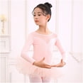 thumbnail image 1 of XEOVHV Clearance Baby Girls Children's Dance Clothes Summer Long Sleeves Training Clothes One-piece Performance Clothes Skirt Set,8-9 Years, 1 of 7