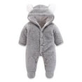 thumbnail image 1 of XEOVHV Clearance Newborn Baby Winter Girls Boys Clothes Warm Overall Rompers Jumpsuit,0-3 Months, 1 of 3