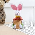thumbnail image 1 of XEOVHV Clearance Plush Easter Bunny Basket, Easter Hand-knit Bag Bunny Ears,Easter Basket | Great for Sweets and Toy Storage, 1 of 7