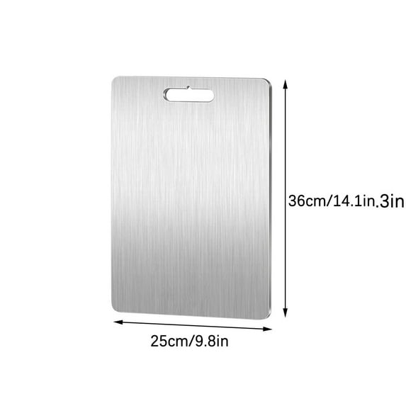 XEOVHV Clearance Titanium Cutting Board, Cutting board titanium, Stainless Non Stick Chopping Board, Countertop Non Slip, Dishwasher Safe Ideal, Perfect for Various Cooking Tasks (9.8 * 14.1in)