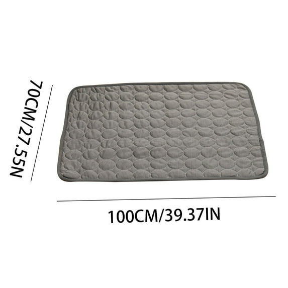 XEOVHV Cooling Mat for Large Dogs Cats Pet Washable Summer Cooling Pads Summer Sleeping Kennel Mat,Ice Silk Sleep Mat Pad Non-Toxic Sleep Bed Animal( 70*100cm,Gray)