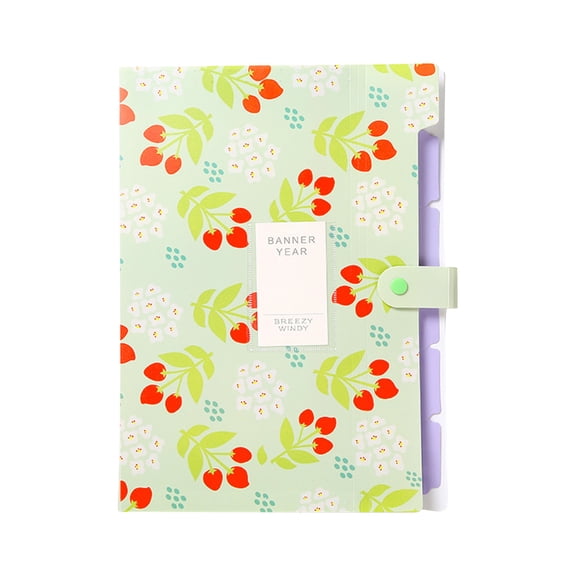 XEOVHV Cute Expanding File Folder with 1120 Labels Notes Floral Printed File Folders A4 Letter Paper Folder 6 Pockets Document Organizer Pink File Organizer for School Office Women Gift