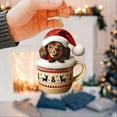 thumbnail image 1 of XEOVHV Dachshund Christmas Ornament, Funny Dachshund Dog Ornament for Christmas Tree, Dachshund Christmas Decor for Christmas Tree Home Car Indoor Outdoor Decor, 1 of 9