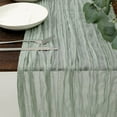 thumbnail image 1 of XEOVHV Fall Table Runner, Thanksgiving Terracotta Cheesecloth Table Runner, Gauze Rustic Burnt Green Cheese Cloth Table Runner 35x71 Inches for Fall Thanksgiving Events Decor, 1 of 8