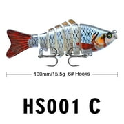 XEOVHV Fishing Lures for Freshwater or Saltwater, Easy to Use for Family Fishing Beginner and Pros, Most Lifelike Jointed Swimbait for Almost All Fishes，Slow Sinking Bass Pike Panfish Walleye Lures