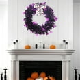thumbnail image 1 of XEOVHV Halloween Decorations, 18.9inches Halloween Tinsel Garland With a bow tie, Halloween Metallic Garland Pumpkin Bat Halloween Garland Decorations for Home Indoor Outdoor Party, 1 of 8