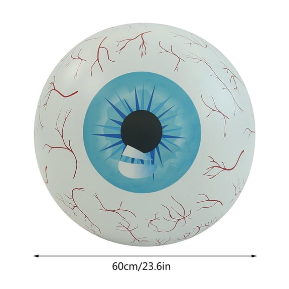 XEOVHV Halloween Inflatable Eyeball, 24 Inch Huge Glowing Inflatable Eyeball Light, Light Up Eyeball with Build-in LEDs, Halloween Inflatables Eyeball for Indoor Outdoor Yard Party Decor，Blue