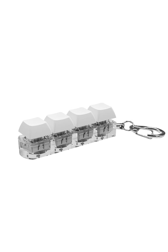 Keyboard Fidget Toy, Silent & Click Fidget Keyboard Keychain, Decompression Toys, Keyboard Fidget Clicker, Mechanical Keyboard Fidget, Stress Relief Fidget, Button Clicker(4-Button)