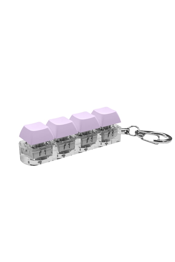 Keyboard Fidget Toy, Silent & Click Fidget Keyboard Keychain, Decompression Toys, Keyboard Fidget Clicker, Mechanical Keyboard Fidget, Stress Relief Fidget, Button Clicker（4-Button）