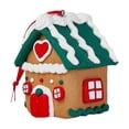 thumbnail image 1 of XEOVHV Miniature Christmas Gingerbread House Ornament Candy House Christmas Village Houses Xmas Tree Hanging Decoration Christmas Tree Pendants Christmas Hanging Pendant (2 Inch), 1 of 6