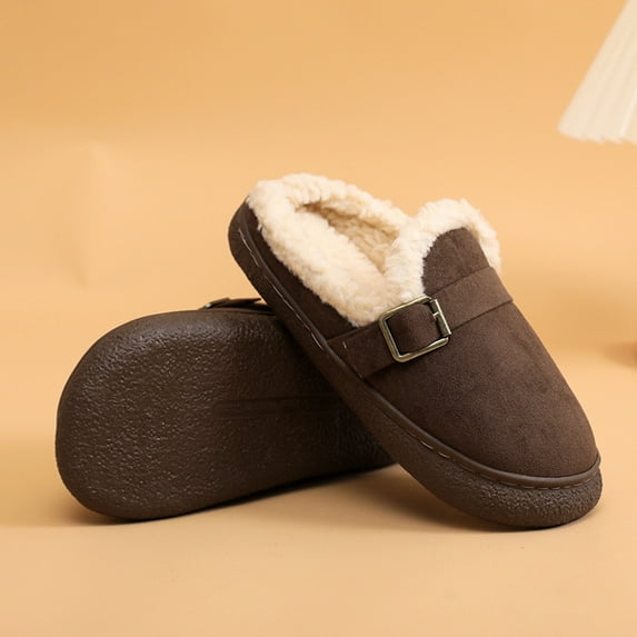 XEOVHV Padded Warm Slippers,Slippers For Women, A Pair Of Lazy Slippers Curly Cozy Flat Slide Slippers Comfy Soft Non-Slip House Shoes Indoor And Outdoor, Warm Gift