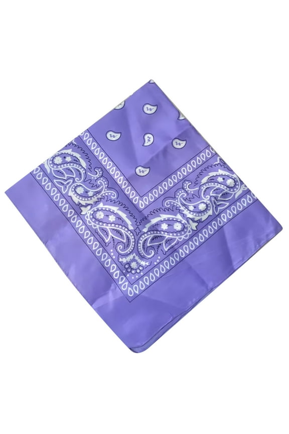 Paisley Bandanas Cowboy Bandana Handkerchiefs Paisley Print Head Wrap Scarf,Paisley Bandana Unisex Multi-Purpose Bandanas Bulk Cowboy Headbands Square Scarf Head Wrap,Purple