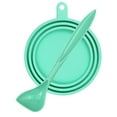 thumbnail image 1 of XEOVHV Pet Food Can Lids, Silicone Can Lids Covers for Dog and Cat Food, Universal Size Fits All Standard Size Dog and Cat Can Tops (1 Pack & Spoon,Green), 1 of 8
